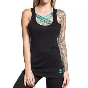 AMERICAN FIGHTER Women's TANK EMERALD Tee Biker